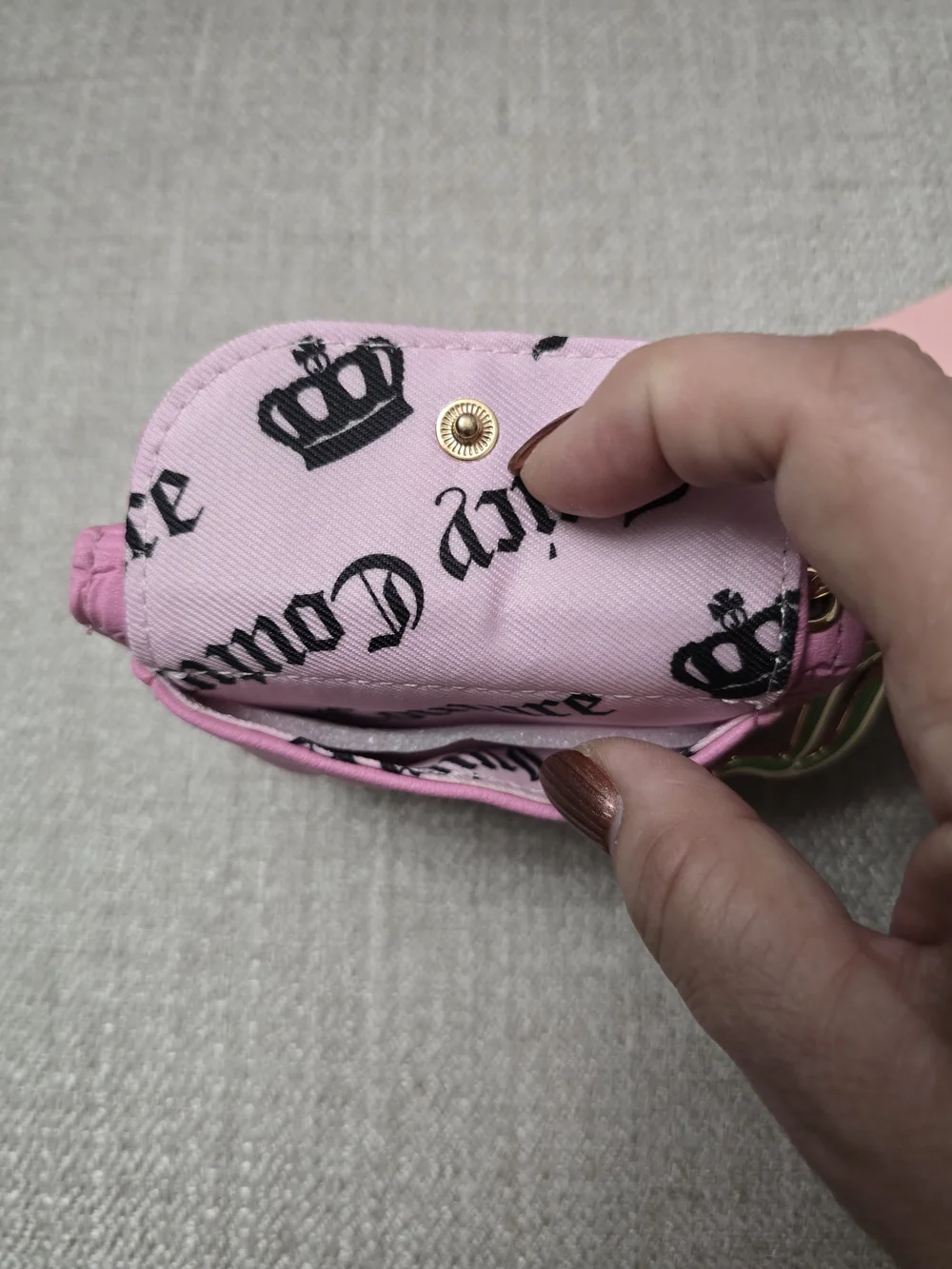 NWT Juicy Couture Pretty Pop Dual Sided Card Case Wallet – Cherry Blossom Pink